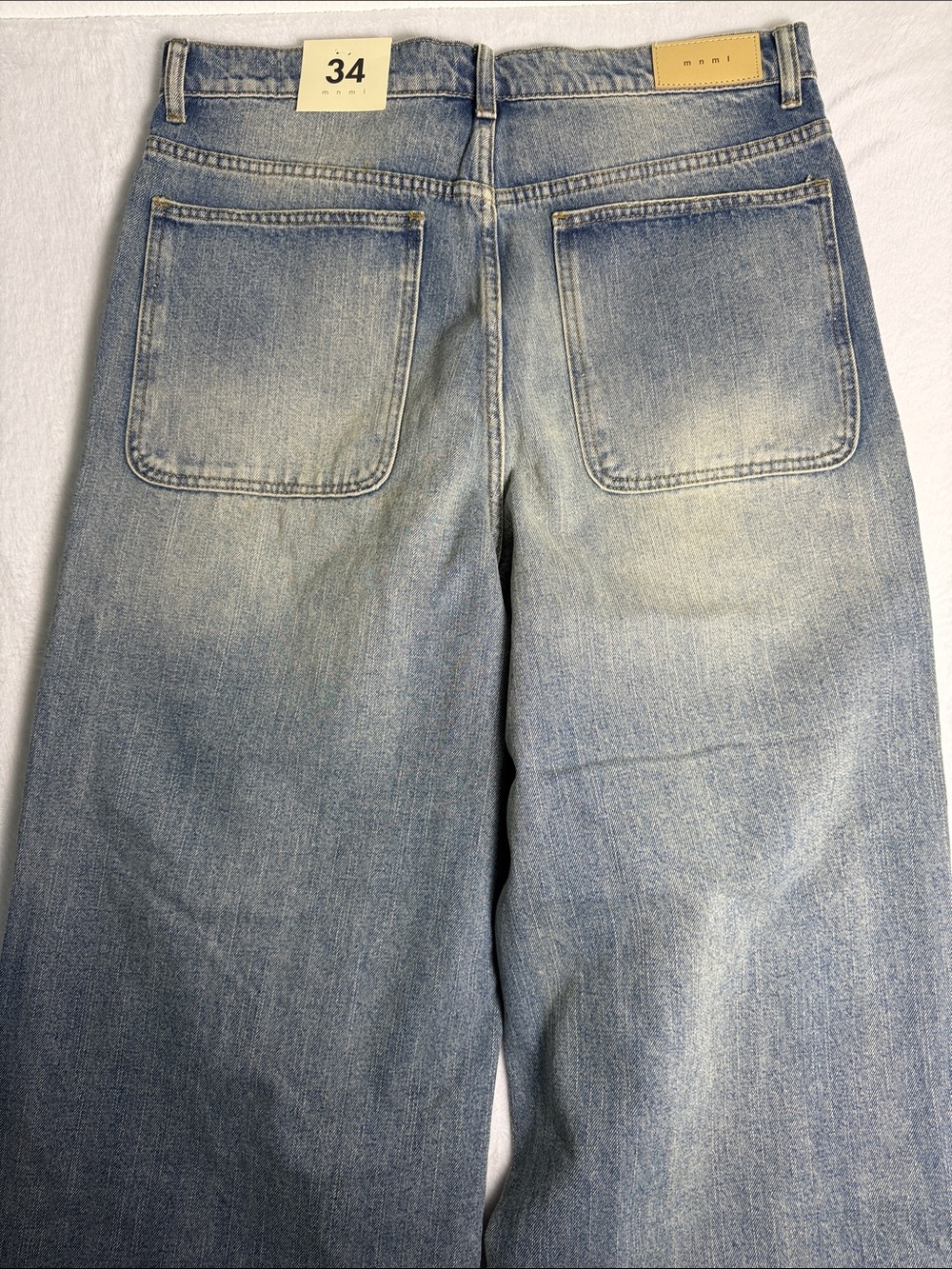 MNML Light Blue Denim Jeans with Tag and Hardware - Picture 9 of 10